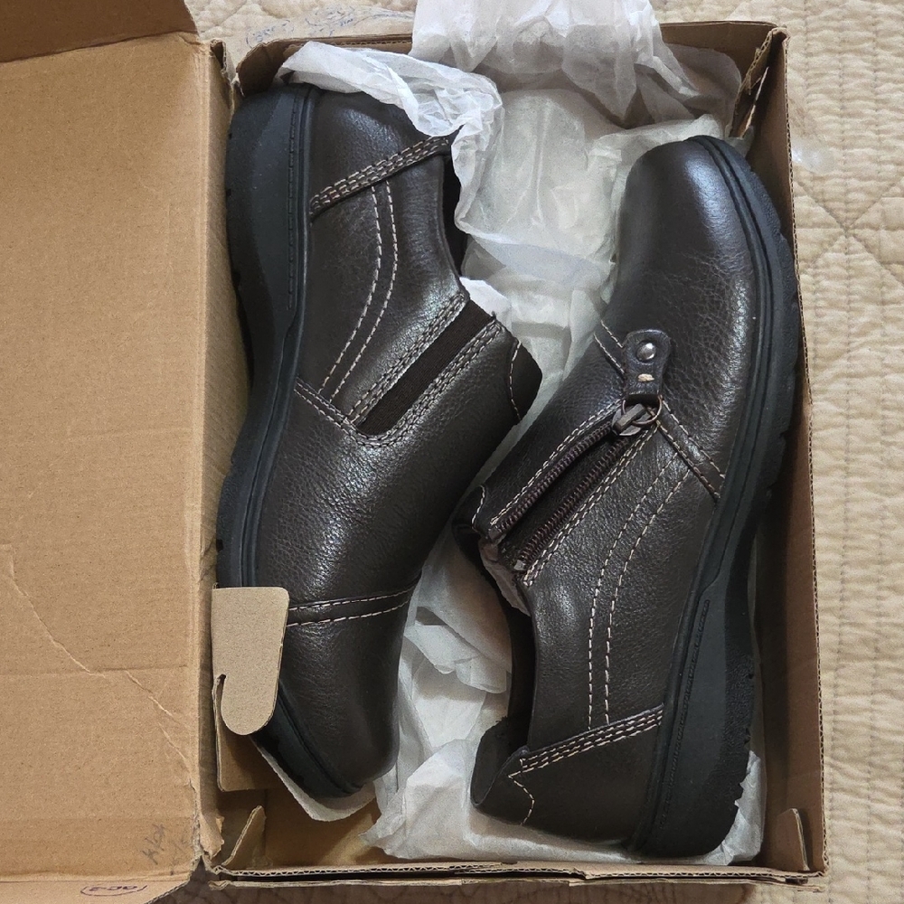 Clarks, Carleigh Ray, Dk Brown Leather Shoes